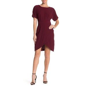 Bobeau Burgundy Mini Dress